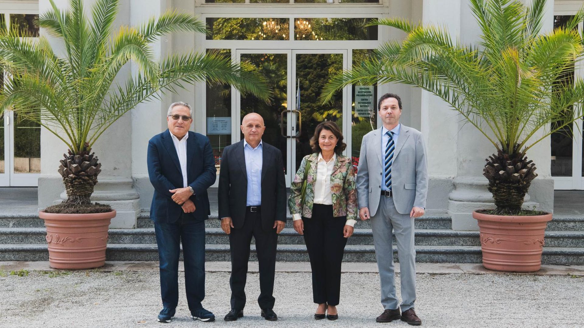 Da sx_Gianmarco Lanzoni_Responsabile Servizi Generali delle Terme di Riolo_Marco Pisa_Cristina Quarleri_Andrea Spalla